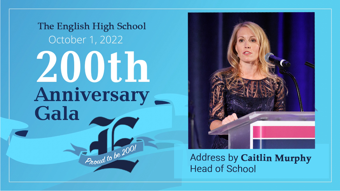Caitlin Murphy, EHS Head of School, on Today's English Students and the